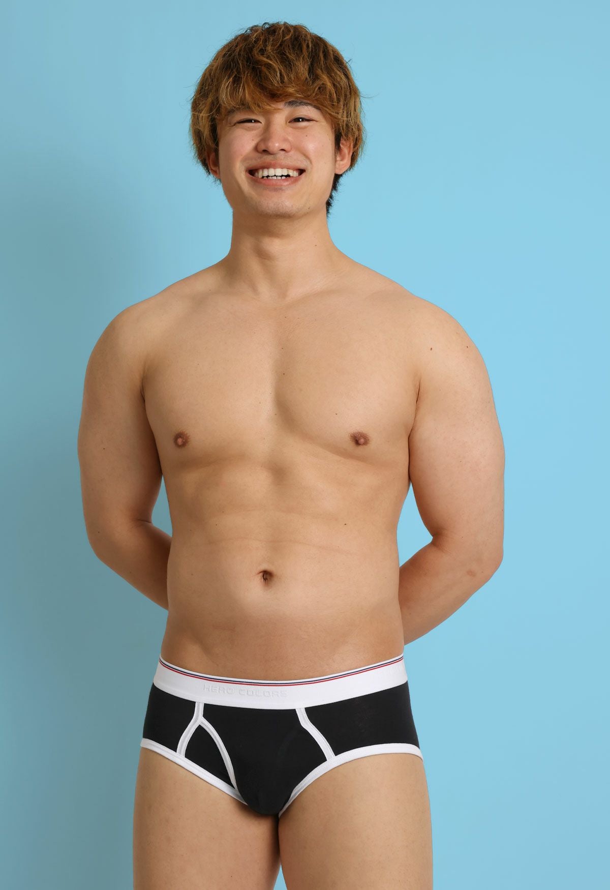 ヒーローカラーズ 前開きクラシックブリーフ イージーモンキーオリジナル 日本製 Made in JAPAN コットンストレッチ ポップカラー メンズ 男性下着 メンズ下着 パンツ