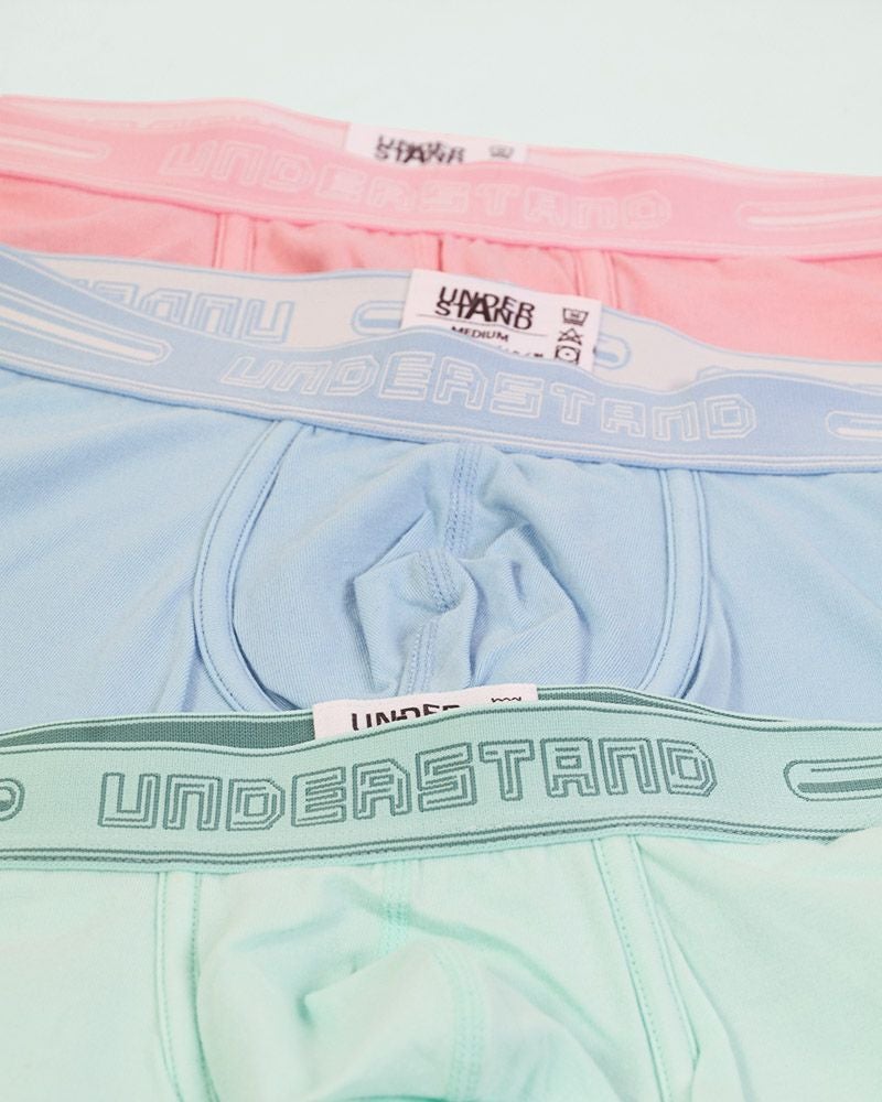 UNDERSTAND アンダースタンド STAMPED モモフィッター ボクサーブリーフ （ミントメロン：Mintmelon） モダール生地 メンズ 男性下着