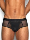 C-IN2 前開き ブリーフ ビキニ SHEER Fly Front Brief （ブラック） シースルー メッシュ CIN2 シーインツー メンズ下着 インナー 男性 パンツ アンダーウェア ブランド