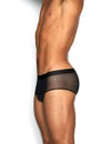 C-IN2 前開き ブリーフ ビキニ SHEER Fly Front Brief （ブラック） シースルー メッシュ CIN2 シーインツー メンズ下着 インナー 男性 パンツ アンダーウェア ブランド