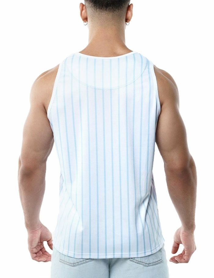 PUMP パンプ ストライプ タンクトップ （SkyBlue） STRIPED TANK TOP PUMP! Underwear メンズ 男性下着
