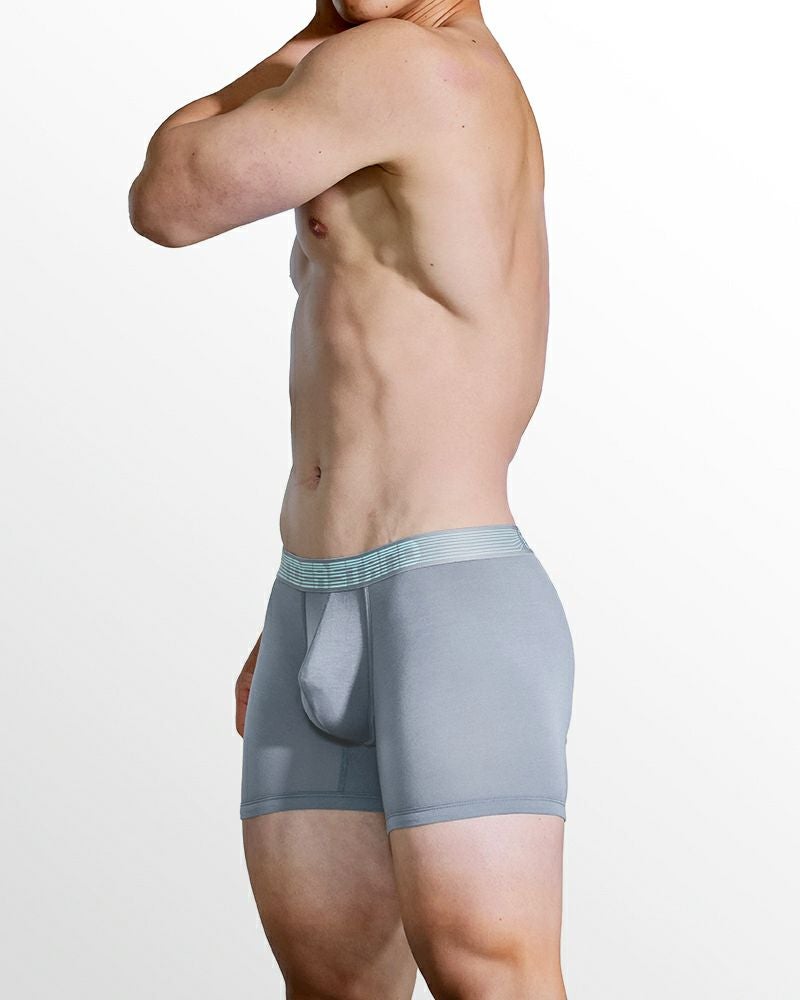 アンダースタンド ストロボ ボクサーブリーフ モモフィッター クラウドグレー×ライトブルー