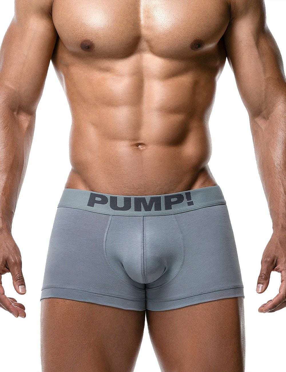 PUMP パンプ ローライズボクサーパンツ GRAY CLASSIC NO-SHOW TRUNK PUMP! Underwear メンズ 男性下着